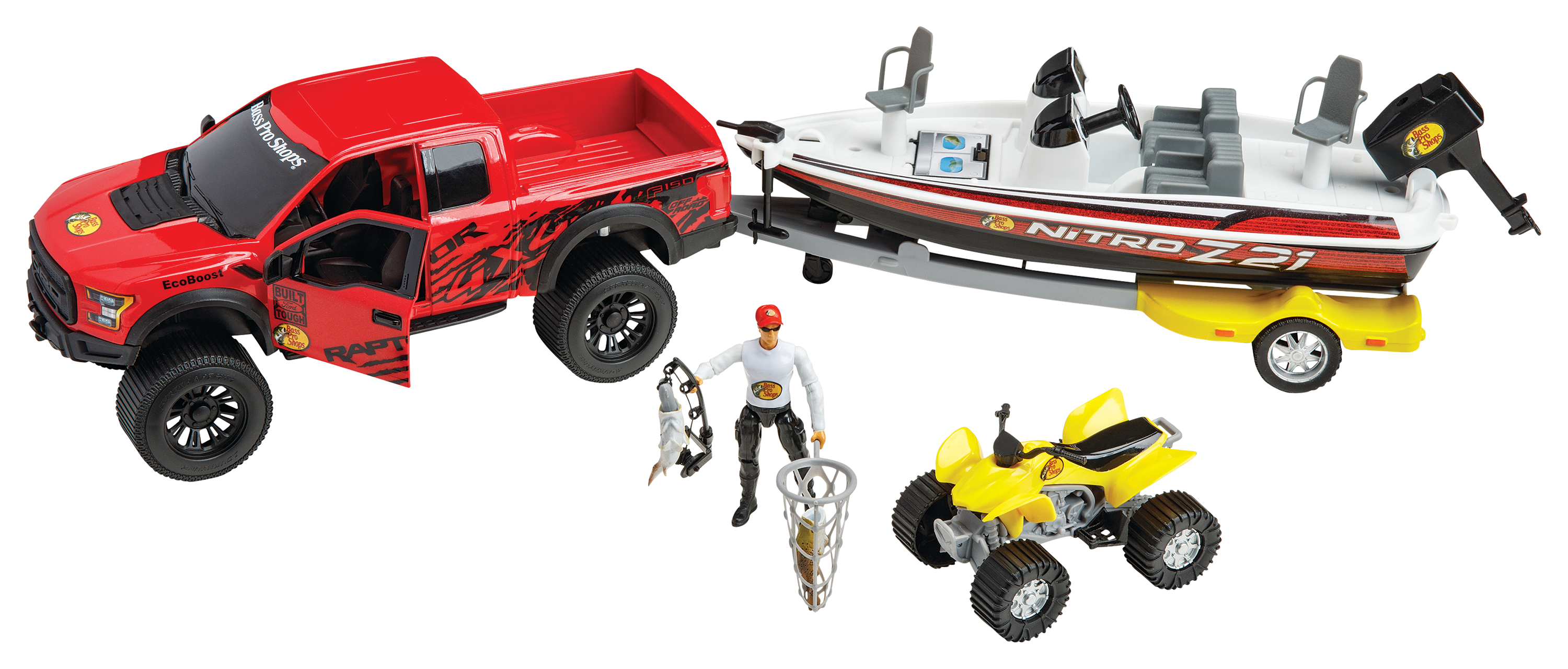 Bass Pro Shops Imagination Adventure Bass Boat and Ford Raptor Playset ...